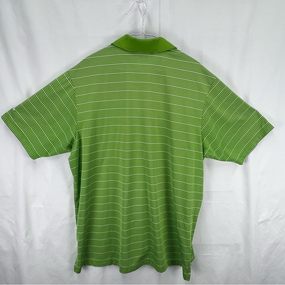 Adidas Climalite - Men’s Golf Shirt - Polo - XL - Green with White Stripes - Picture 6 of 9